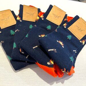 NWT - J.Crew Navy Campfire Socks (4 Pair)